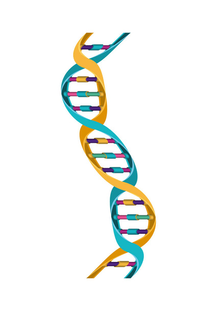 pystysuora DNA ketju tieteen kuvake
 - Vektori, kuva