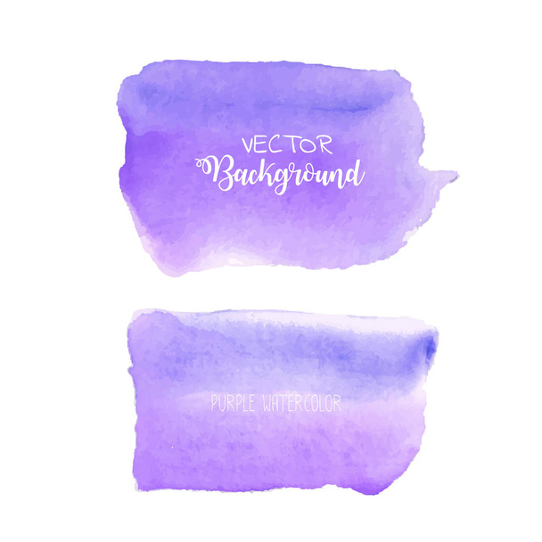 Purple watercolor background, Pastel watercolor logo, Vector illustration. - Vector, Image