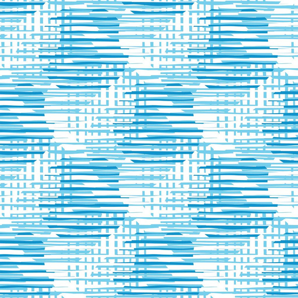 Σύγχρονη χαοτική μοτίβο κύκλο γραμμές σε μπλε χρώμα. Αφηρημένα κύκλοι σχήματα και ρίγες - Διάνυσμα, εικόνα