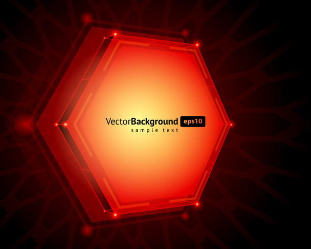 Abstract technology wire hexagonal vector background - Vetor, Imagem