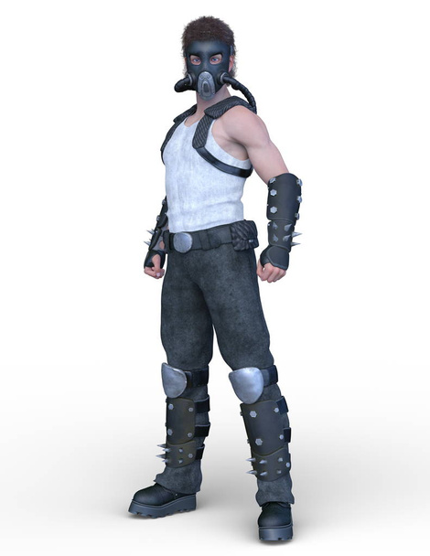 3D CG rendering of strong man - Φωτογραφία, εικόνα