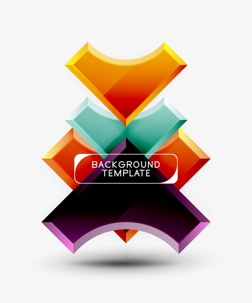 Geometric shapes abstract background - Vector, Image