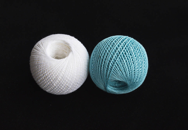 yarn, thread and hooks - accessories and material for crochet, home needlework - Zdjęcie, obraz