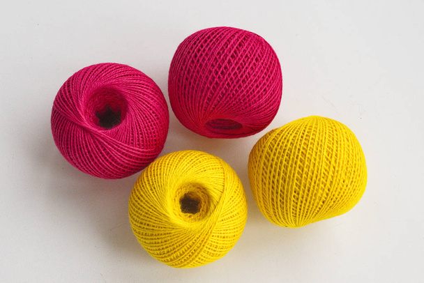 yarn, thread and hooks - accessories and material for crochet, home needlework - Fotó, kép