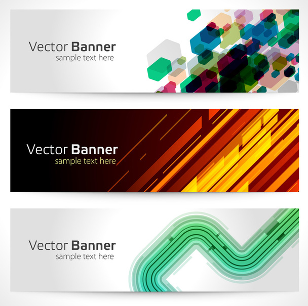 Abstract trendy vector banner or header set eps 10 - Vector, Imagen