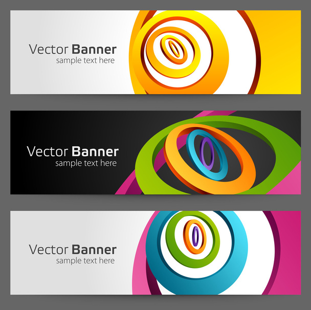 Abstract trendy vector banner or header set eps 10 - Wektor, obraz