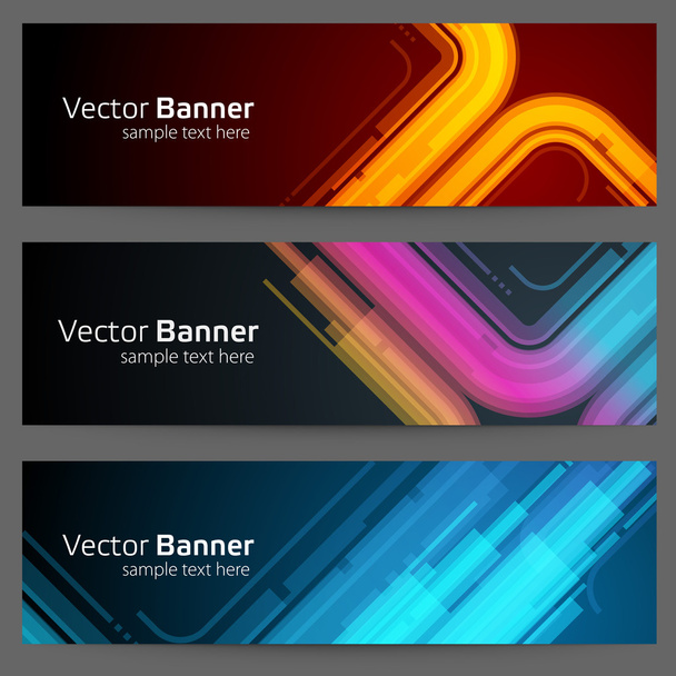 Abstract trendy vector banner or header set eps 10 - Вектор,изображение