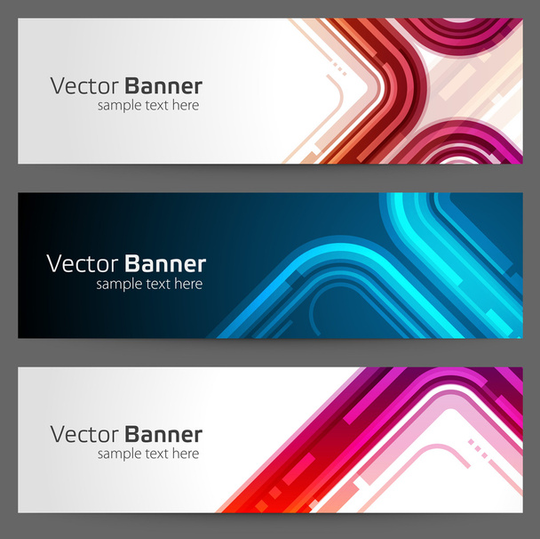 Abstract trendy vector banner or header set eps 10 - Διάνυσμα, εικόνα