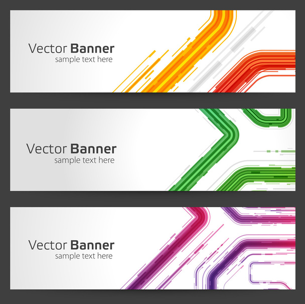 Abstract trendy vector banner or header set eps 10 - Διάνυσμα, εικόνα