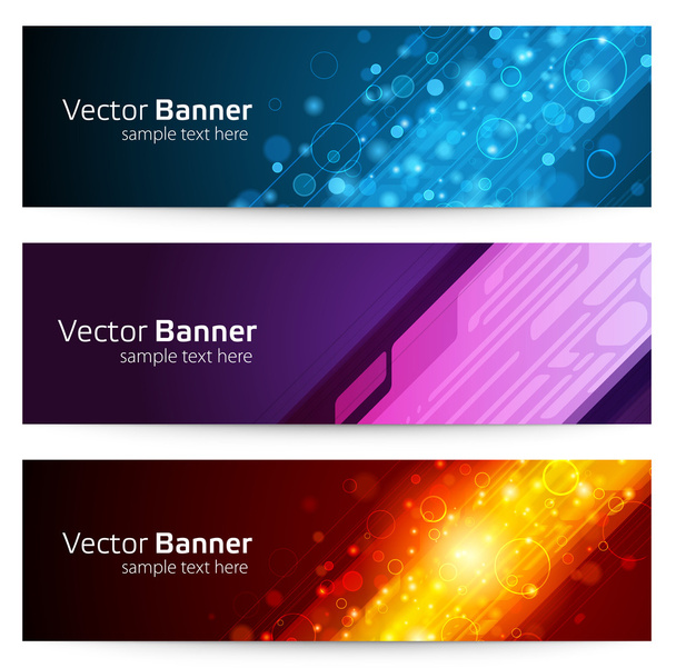 Abstract trendy vector banner or header set eps 10 - Vector, afbeelding