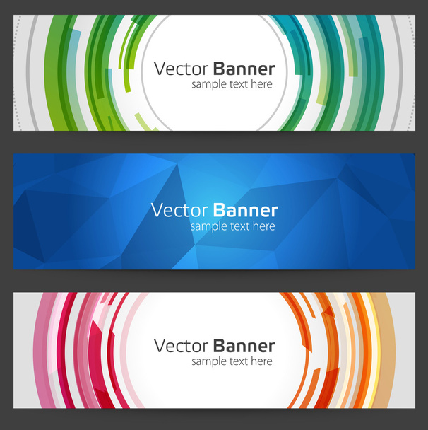 Abstract trendy vector banner or header set eps 10 - Vetor, Imagem