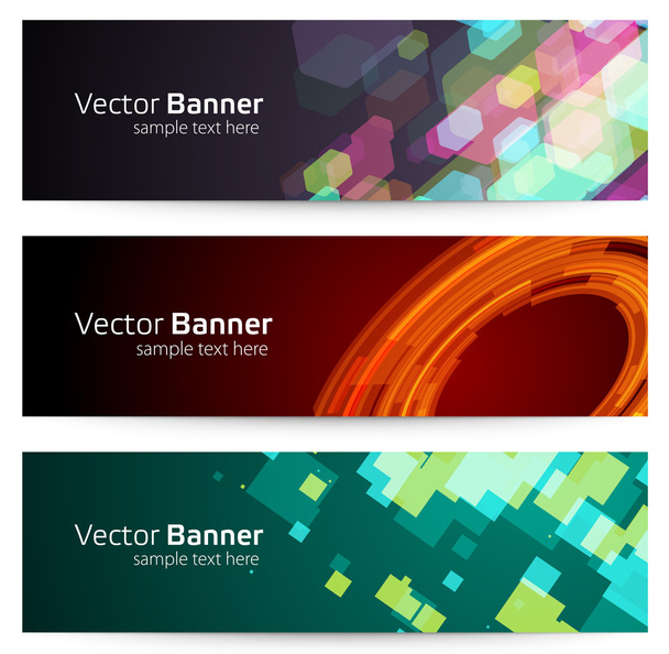 Abstract trendy vector banner or header set eps 10 - Vektor, kép