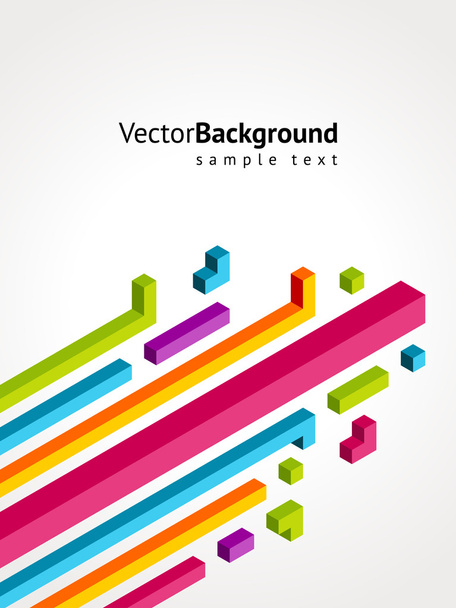 Abstrakti värikäs 3d riviä vektori tausta
 - Vektori, kuva
