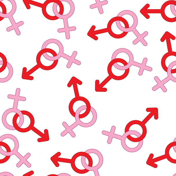 símbolos masculinos e femininos sem costura
 - Vetor, Imagem