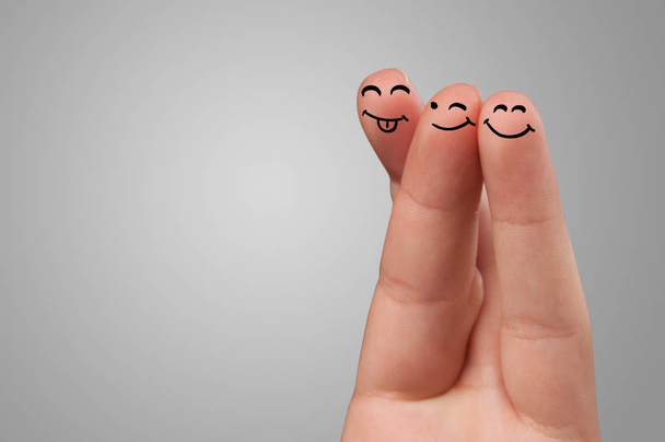 Sorria os dedos juntos
 - Foto, Imagem