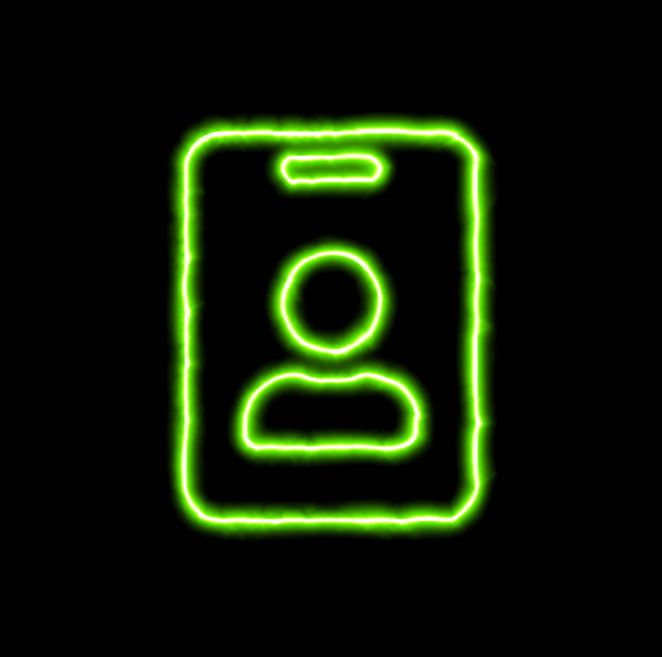 insignia de símbolo de neón verde
  - Foto, Imagen