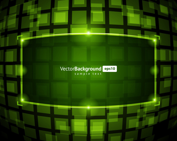 Abstract technology squares with lens flare vector background - Vetor, Imagem
