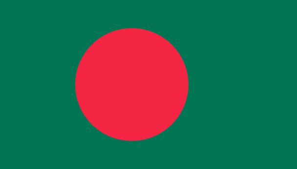 Прапор Бангладеш значок в плоскій стилі. Національний знак вектор illustr - Вектор, зображення