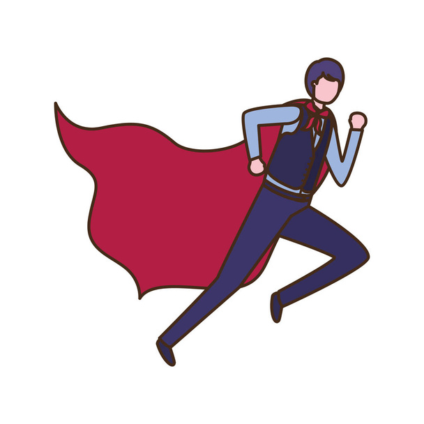 businessman with hero cape avatar character - Vector, Image