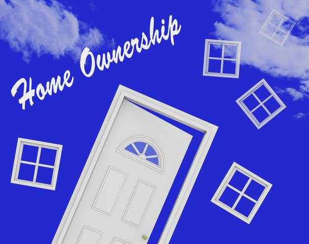 Home Ownership ajtóban jelent vagyon homeownership befektetési O - Fotó, kép