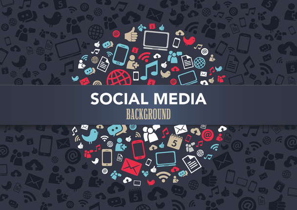 Social Media Background - Vector, Image