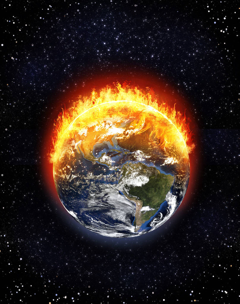 Globo Terra in fiamme America settentrionale e meridionale, cambiamento climatico conc
 - Foto, immagini