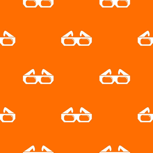 3d glasses pattern vector orange - Vector, afbeelding