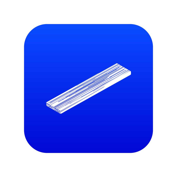Timber plank icon blue vector - ベクター画像