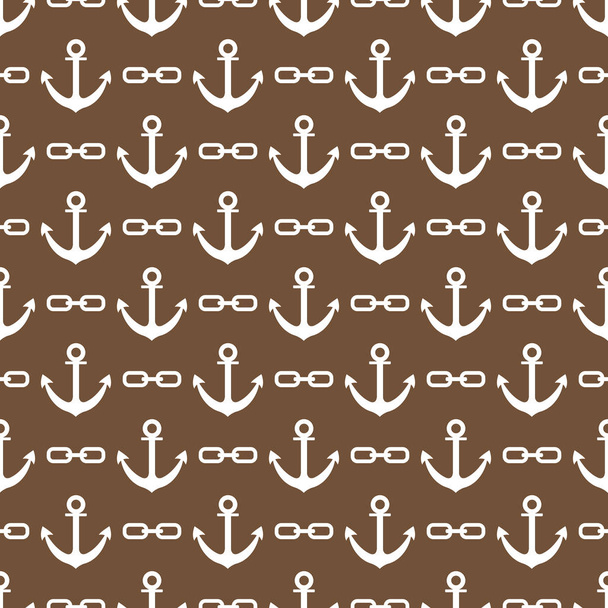 Seamless pattern with anchors and chains - Vettoriali, immagini