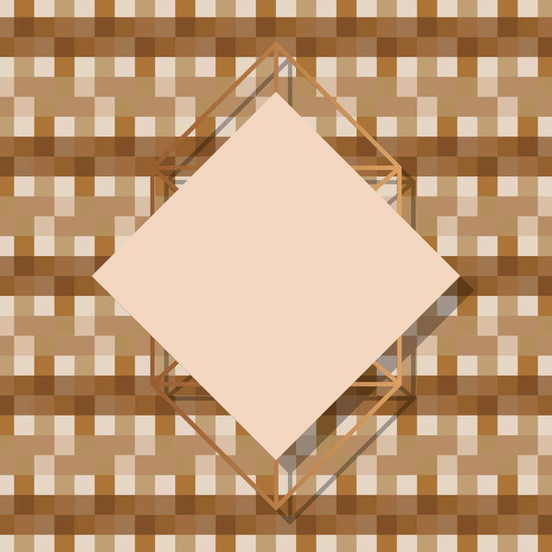 geometrische frame lineaire abstracte Label cover - Vector, afbeelding