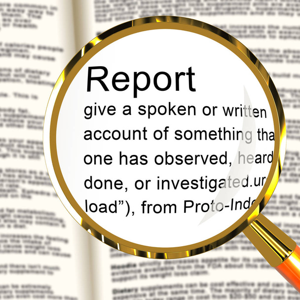 Etki raporu tanımı bir özet veya kanıt yazma gösterir  - Fotoğraf, Görsel