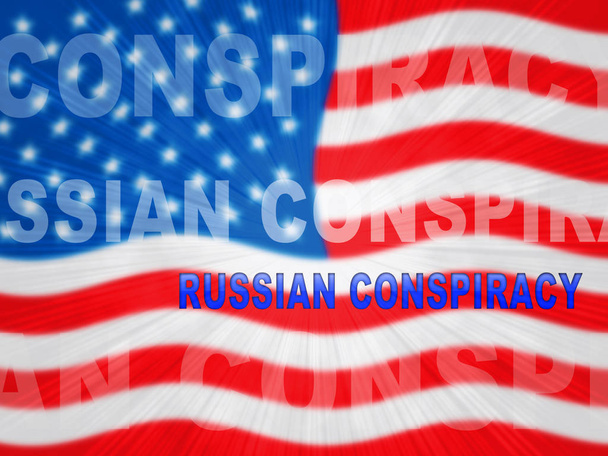 Bandeira do Esquema de Conspiração Russa. Políticos conspirando com Fore
 - Foto, Imagem