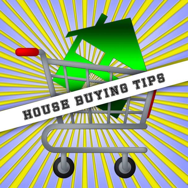 House Buying Tips Icon Depicts Assistance Purchasing Residential - Photo, Image