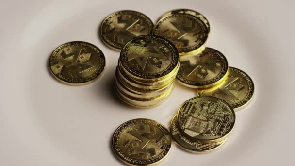 Περιστροφική βολή Bitcoin Digital κρυπτονομισμάτων-Bitcoin Monero - Πλάνα, βίντεο