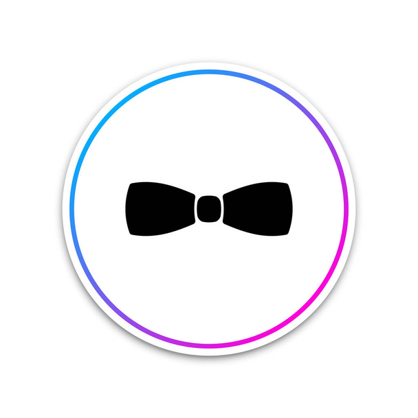 Bow tie icon isolated on white background. Circle white button. Vector Illustration - Wektor, obraz