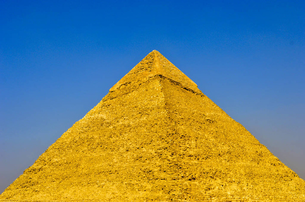 The Great pyramid of Giza in Egypt Cairo with Sphinx and camel - Photo, Image