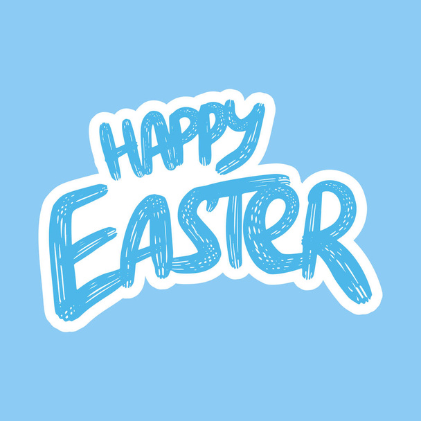 Happy Easter Sticker Lettering - Διάνυσμα, εικόνα