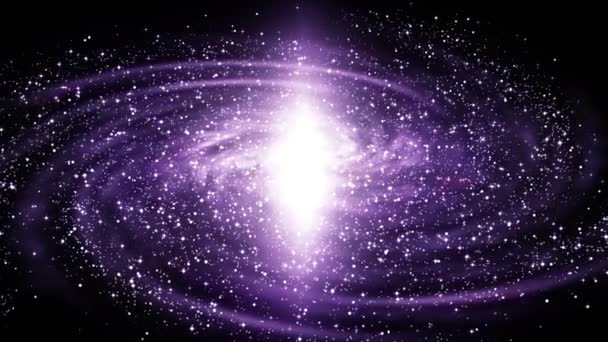 A forgó spirális galaxis animációja mély térben - Felvétel, videó