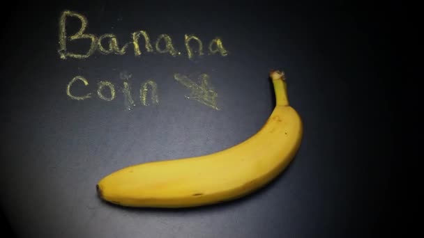 banana chalkboard text nobody hd footage  - Séquence, vidéo