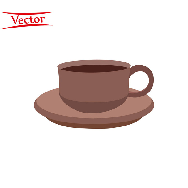 Una taza de café aislado. Negocios, símbolo de la mañana, ilustración aislada, ilustración vectorial
 - Vector, imagen