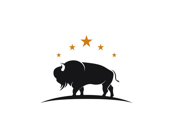 Bison λογότυπο εικονίδιο διάνυσμα πρότυπο εικονογράφηση - Διάνυσμα, εικόνα