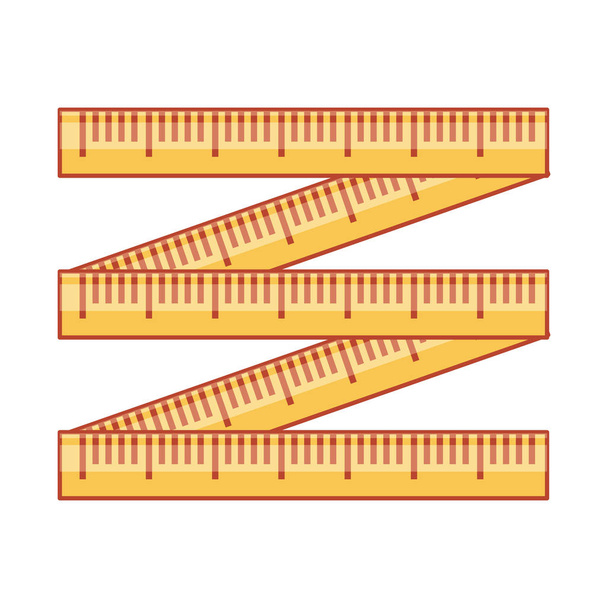 measuring tape isolated icon - Vector, Image