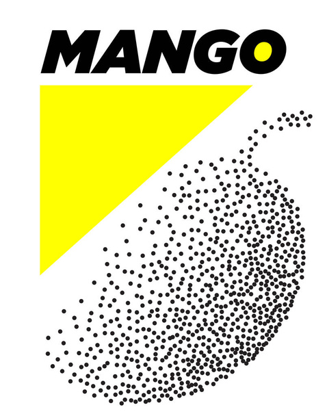 Mango moderne raster stip poster met felle kleuren - Vector, afbeelding
