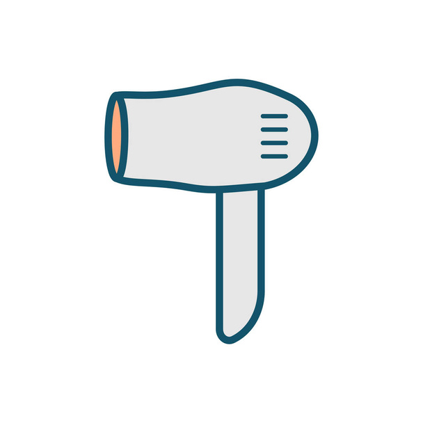 Hair dryer line icon vector colorful - Vector, Image