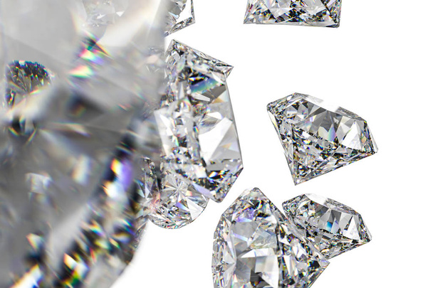 luxury diamond gem, 3d rendering - Photo, Image