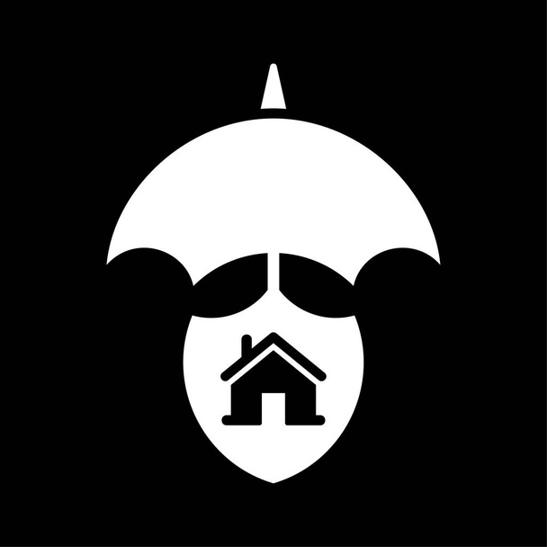 Icône Protection et assurance habitation blanc
 - Vecteur, image