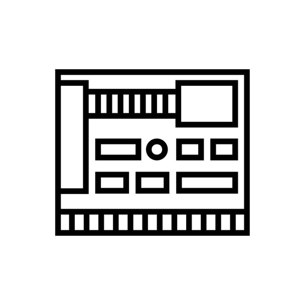 Icône de la carte mère de l'ordinateur - Signal du processeur
 - Vecteur, image
