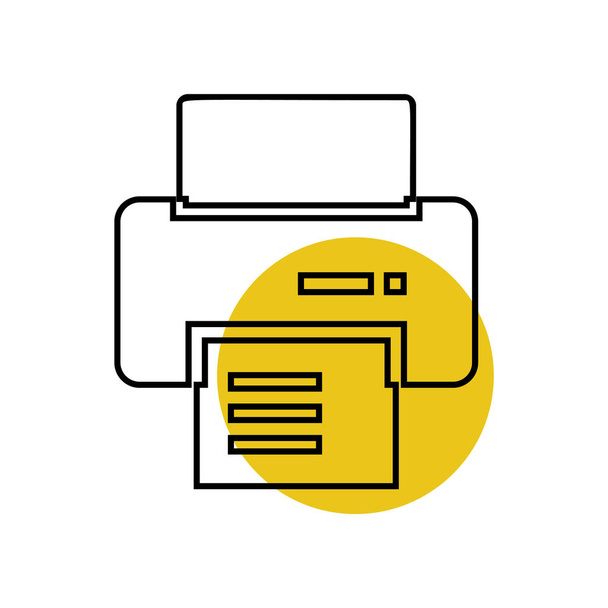 Office Printer Icon vector-yazıcı işareti - Vektör, Görsel