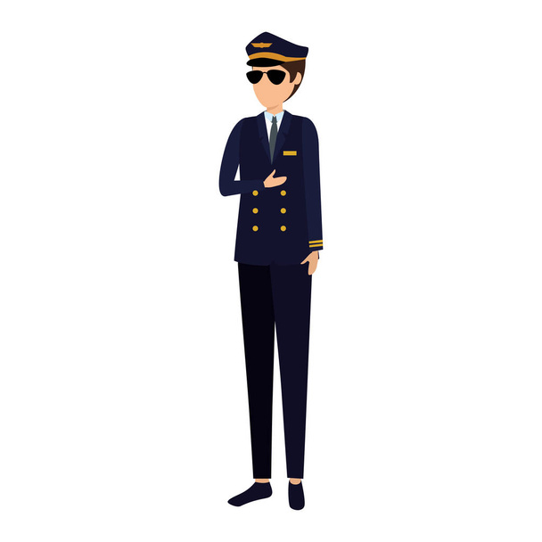 repülési pilóta avatar-karakter - Vektor, kép