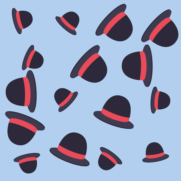 hat bowler fashion background design - Vector, Image